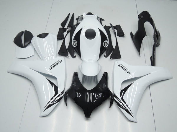White and Black Fairing Kit for a 2008, 2009, 2010 & 2011 Honda CBR1000RR motorcycle