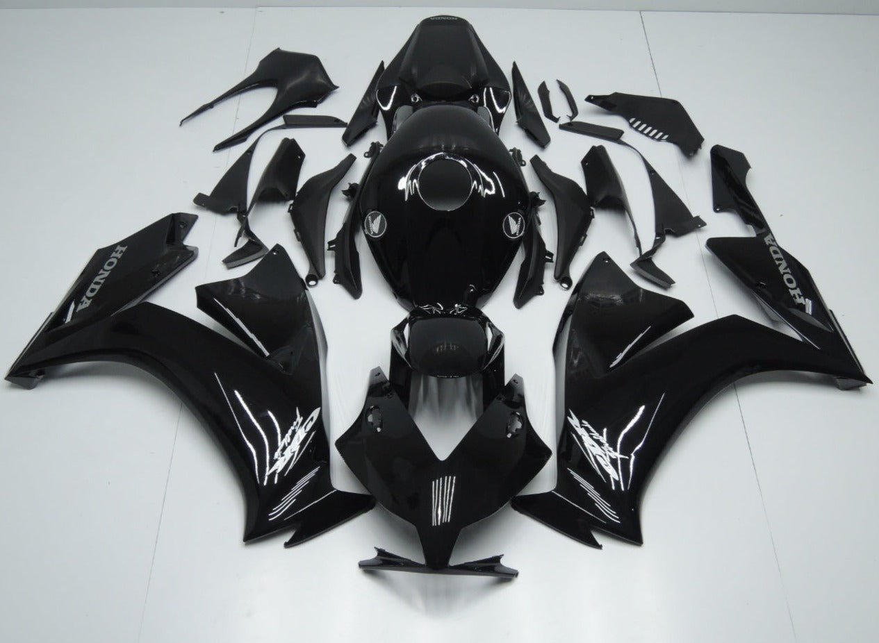 Black and Silver Fairing Kit for a 2012, 2013, 2014, 2015 & 2016 Honda CBR1000RR motorcycle