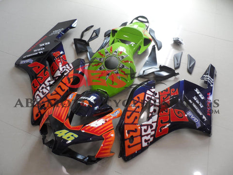 Honda CBR1000RR (2004-2005) Dark Blue, Orange & Green ROSSI Fairings