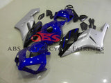 Blue, Silver and Black Fairing Kit for a 2004 & 2005 Honda CBR1000RR motorcycle