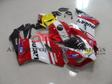 Red, White, Black and Yellow Ducati Style Fairing Kit for a 2004 & 2005 Honda CBR1000RR motorcycle