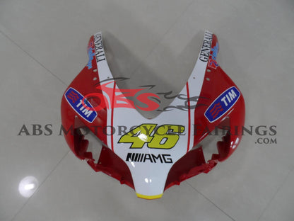 Red, White, Black and Yellow Ducati Style Fairing Kit for a 2004 & 2005 Honda CBR1000RR motorcycle