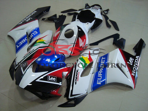 Honda CBR1000RR (2004-2005) White & Black EUROBET Race Fairings 