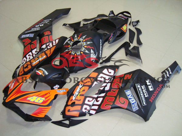 Honda CBR1000RR (2004-2005) Matte Black & Orange ROSSI Fairings