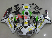White, Black, Green and Yellow Professor Fairing Kit for a 2004 & 2005 Honda CBR1000RR motorcycle