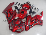 Red and Gray Tribal Flame Fairing Kit for a 2004 & 2005 Honda CBR1000RR motorcycle