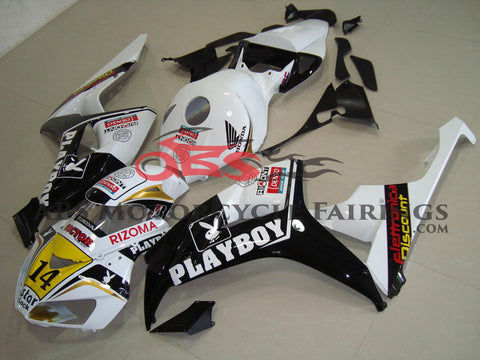 Honda CBR1000RR (2006-2007) White, Black & Gold Playboy Fairings