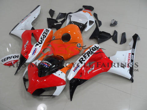 Red, White and Orange REPSOL Fairing Kit for a 2006 & 2007 Honda CBR1000RR motorcycle