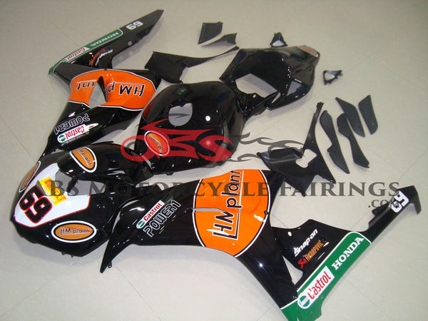 Honda CBR1000RR (2006-2007) Black HM Plant Race Fairings
