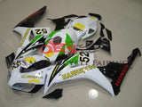 White, Green and Yellow HANNspree Fairing Kit for a 2006 & 2007 Honda CBR1000RR motorcycle