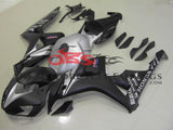 Matte Black and Silver Fairing Kit for a 2006 & 2007 Honda CBR1000RR motorcycle