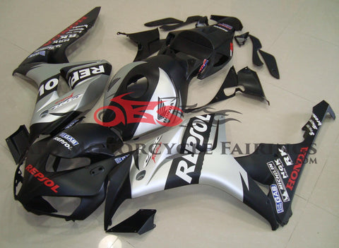 Honda CBR1000RR (2006-2007) Matte Black & Silver REPSOL Fairings
