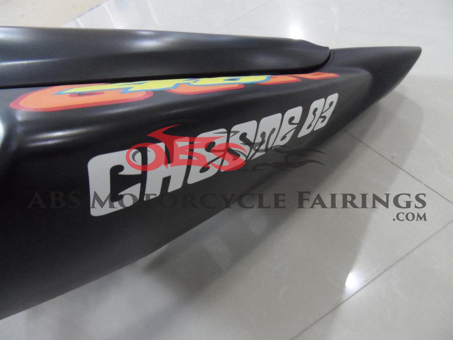 Matte Black and Orange ROSSI Fairing Kit for a 2006 & 2007 Honda CBR1000RR motorcycle
