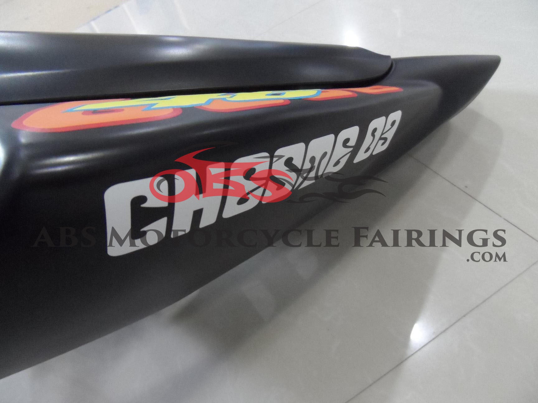 Matte Black and Orange ROSSI Fairing Kit for a 2006 & 2007 Honda CBR1000RR motorcycle