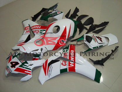White, Red and Green Castrol #4 Fairing Kit for a 2008, 2009, 2010 & 2011 Honda CBR1000RR motorcycle