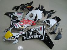White and Black Playboy Fairing Kit for a 2008, 2009, 2010 & 2011 Honda CBR1000RR motorcycle