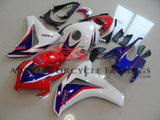 Red, White and Blue HRC Fairing Kit for a 2008, 2009, 2010 & 2011 Honda CBR1000RR motorcycle