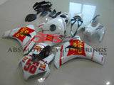 White and Red San Carlo Fairing Kit for a 2008, 2009, 2010 & 2011 Honda CBR1000RR motorcycle