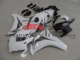 White and Silver Fairing Kit for a 2008, 2009, 2010 & 2011 Honda CBR1000RR motorcycle