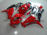 Red and Silver Fairing Kit for a 2012, 2013, 2014, 2015 & 2016 Honda CBR1000RR motorcycle