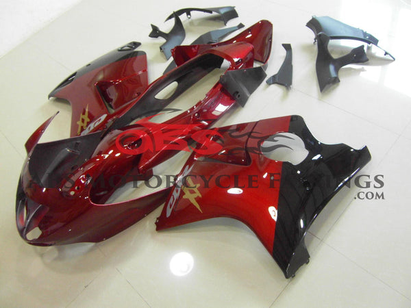 HONDA CBR1100XX Super Blackbird (1996-2007) CANDY APPLE RED & BLACK FAIRINGS