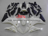 White and Matte Black fairing kit for Honda CBR125R 2011-2016 motorcycles, OEM Grade Injection Molded pieces