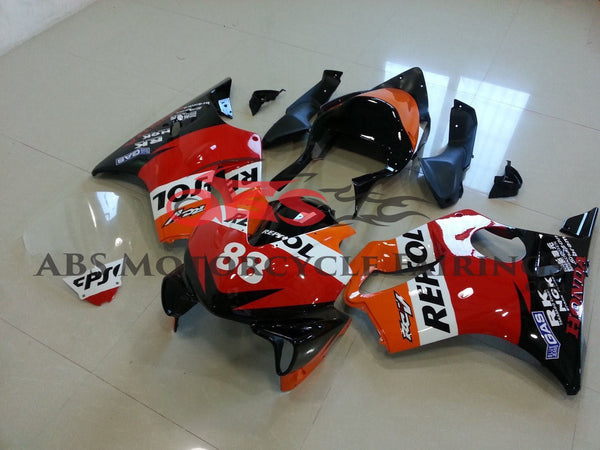 Honda CBR600F4i (2004-2007) Orange, Red & Black REPSOL Race Fairings