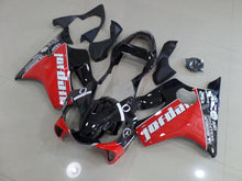 Black, Red and White Jordan Fairing Kit for a 2001, 2002, 2003 Honda CBR600F4i motorcycle.