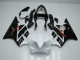 White, Black, Red and Yellow Fairing Kit for a 2001, 2002, 2003 Honda CBR600F4i motorcycle
