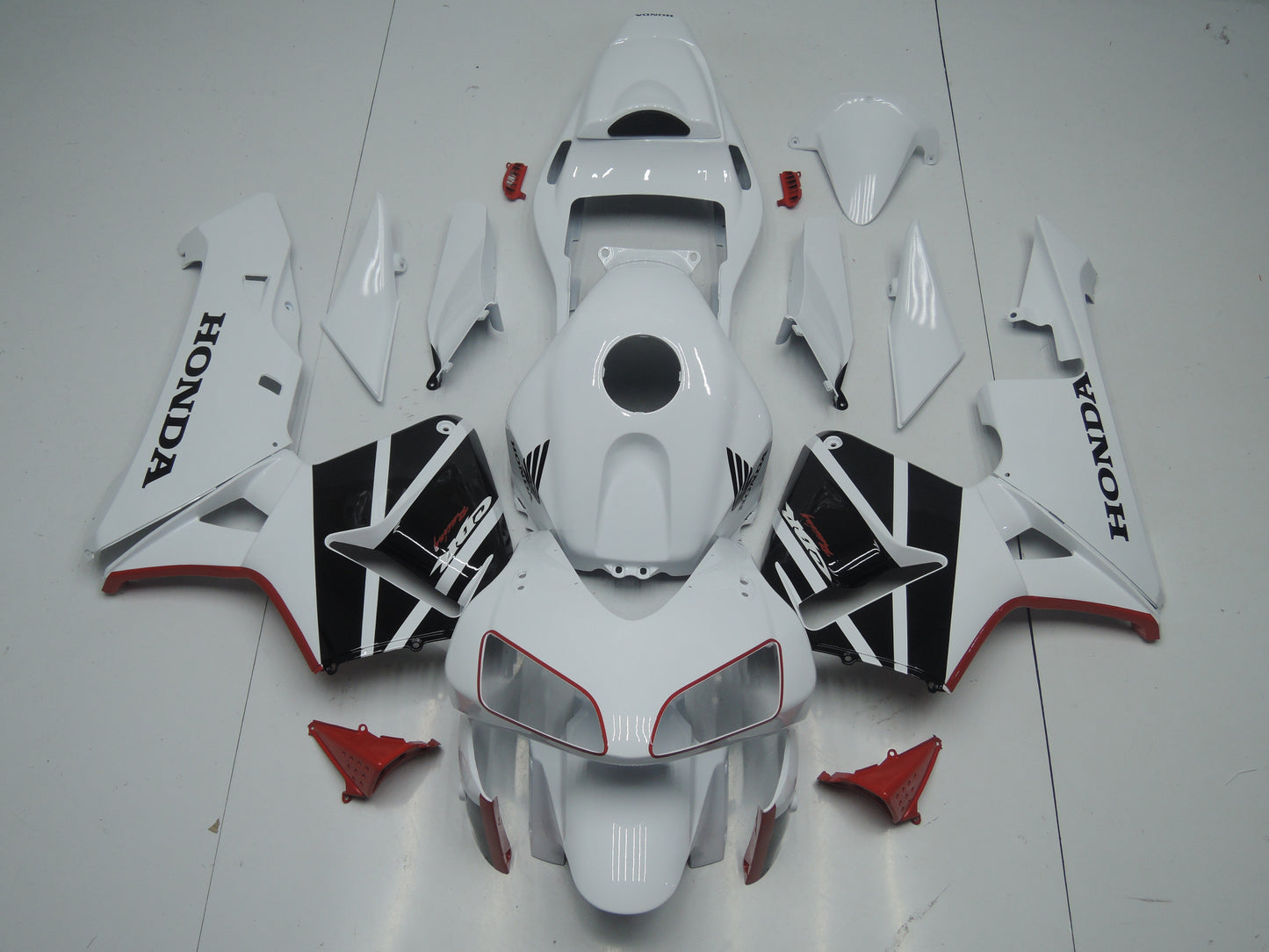 Honda CBR600RR (2003-2004) White, Black & Red Fairings