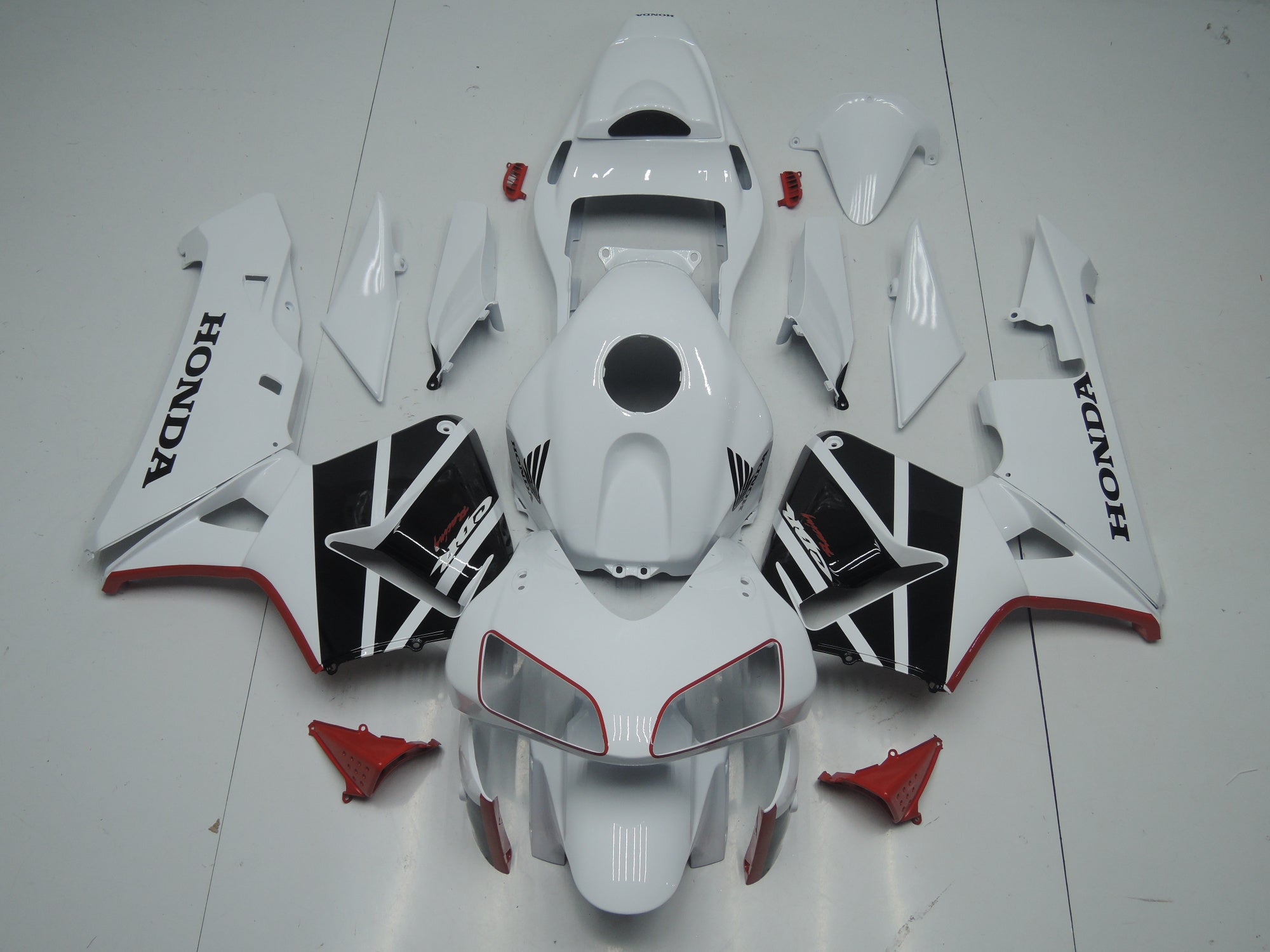 Honda CBR600RR (2003-2004) White, Black & Red Fairings