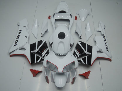White, Black and Red Fairing Kit for a 2003 and 2004 Honda CBR600RR motorcycle