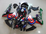 Black, Red, Blue and Green PATA Fairing Kit for a 2005 and 2006 Honda CBR600RR motorcycle