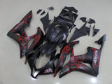 Matte Black, Matte Red and Matte Silver Fairing Kit for a 2007 and 2008 Honda CBR600RR motorcycle