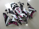 White, Black and Pink Playboy Fairing Kit for a 2007 and 2008 Honda CBR600RR motorcycle.