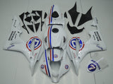 Honda CBR600RR (2007-2008) White, Red & Blue Stripe R Fairings