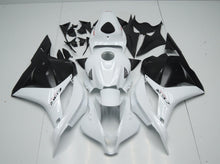 White and Matte Black Fairing Kit for a 2009, 2010, 2011 & 2012 Honda CBR600RR motorcycle