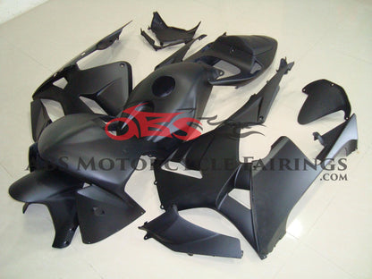 Matte Black Race Fairing Kit for a 2003, 2004 Honda CBR600RR motorcycle
