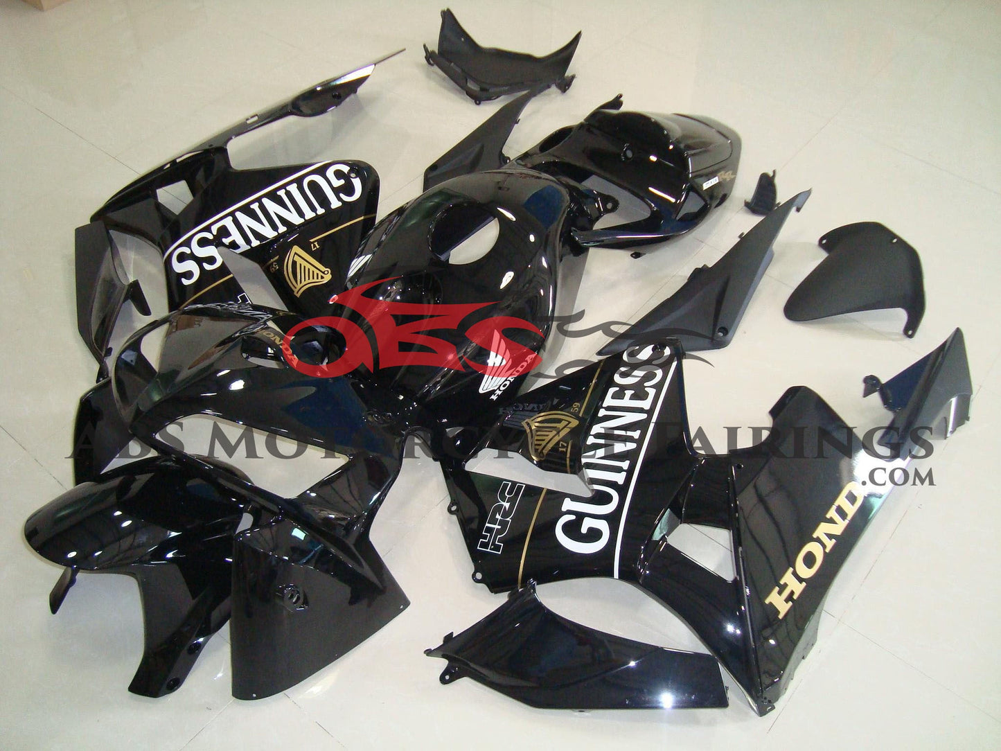 Honda CBR600RR (2005-2006) Black & Gold Guinness Fairings