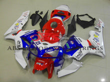 Red, White and Blue Racing Fairing Kit for a 2005, 2006 Honda CBR600RR motorcycle