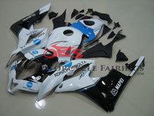 White, Black and Blue Konica Fairing Kit for a 2007, 2008 Honda CBR600RR motorcycle