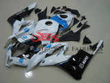 White, Black and Blue Konica Fairing Kit for a 2007, 2008 Honda CBR600RR motorcycle