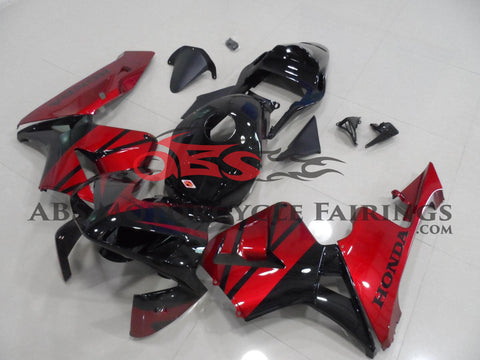 Honda CBR600RR (2003-2004) Black and Candy Apple Red Fairings