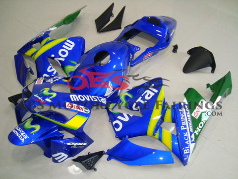 Honda CBR600RR (2003-2004) Blue, Yellow & Green MOVISTAR Fairings