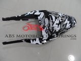 Camouflage Black, White and Grey Fairing Kit for a 2003, 2004 Honda CBR600RR motorcycle