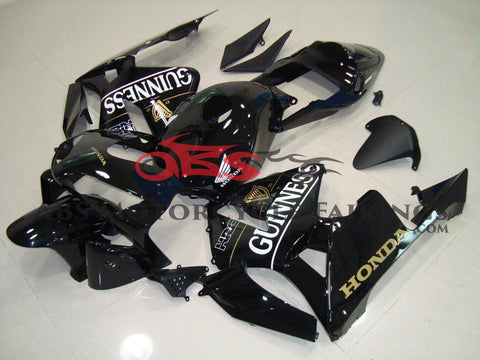 Black and Gold Guinness Fairing Kit for a 2005, 2006 Honda CBR600RR motorcycle