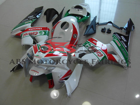 Honda CBR600RR (2005-2006) White, Red & Green Castrol Race Fairings
