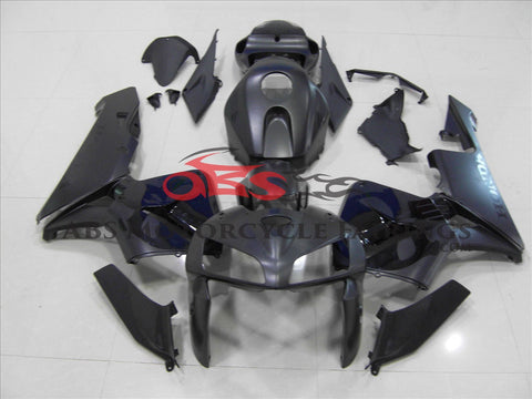 Honda CBR600RR (2005-2006) Matte Black & Gloss Black Skull Fairings