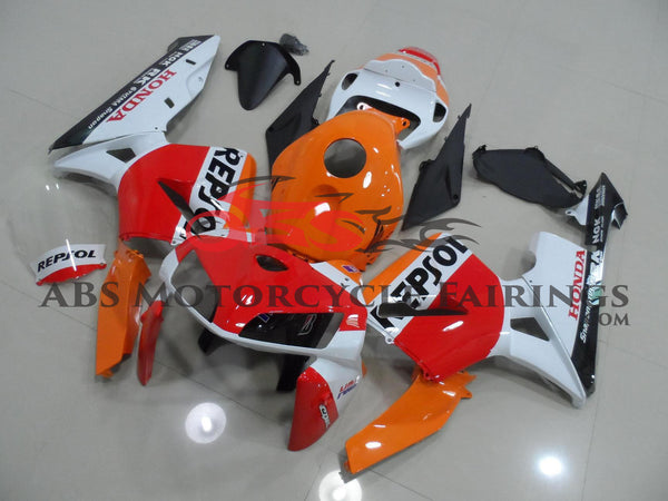 Honda CBR600RR (2005-2006) Orange, White & Red Repsol Race Fairings 