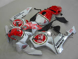 White and Red Lucky Strike Racing Fairing Kit for a 2005, 2006 Honda CBR600RR motorcycle